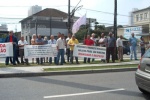 Fotos da manifestação dos aposentados